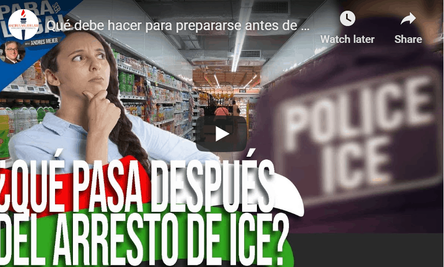 preparation before ICE arrest