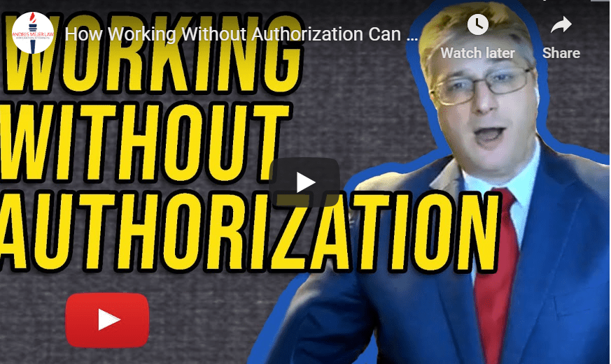 working without permission affects immigration