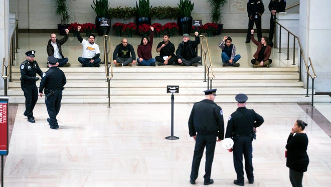 Colonial resident and DACA recipient Piash Ahmed was one of the protesters who sat in at the U.S. Capitol Visitors Center Emancipation Hall before being arrested in Washington, D.C. in December. They are pushing Congress to support a DACA fix.